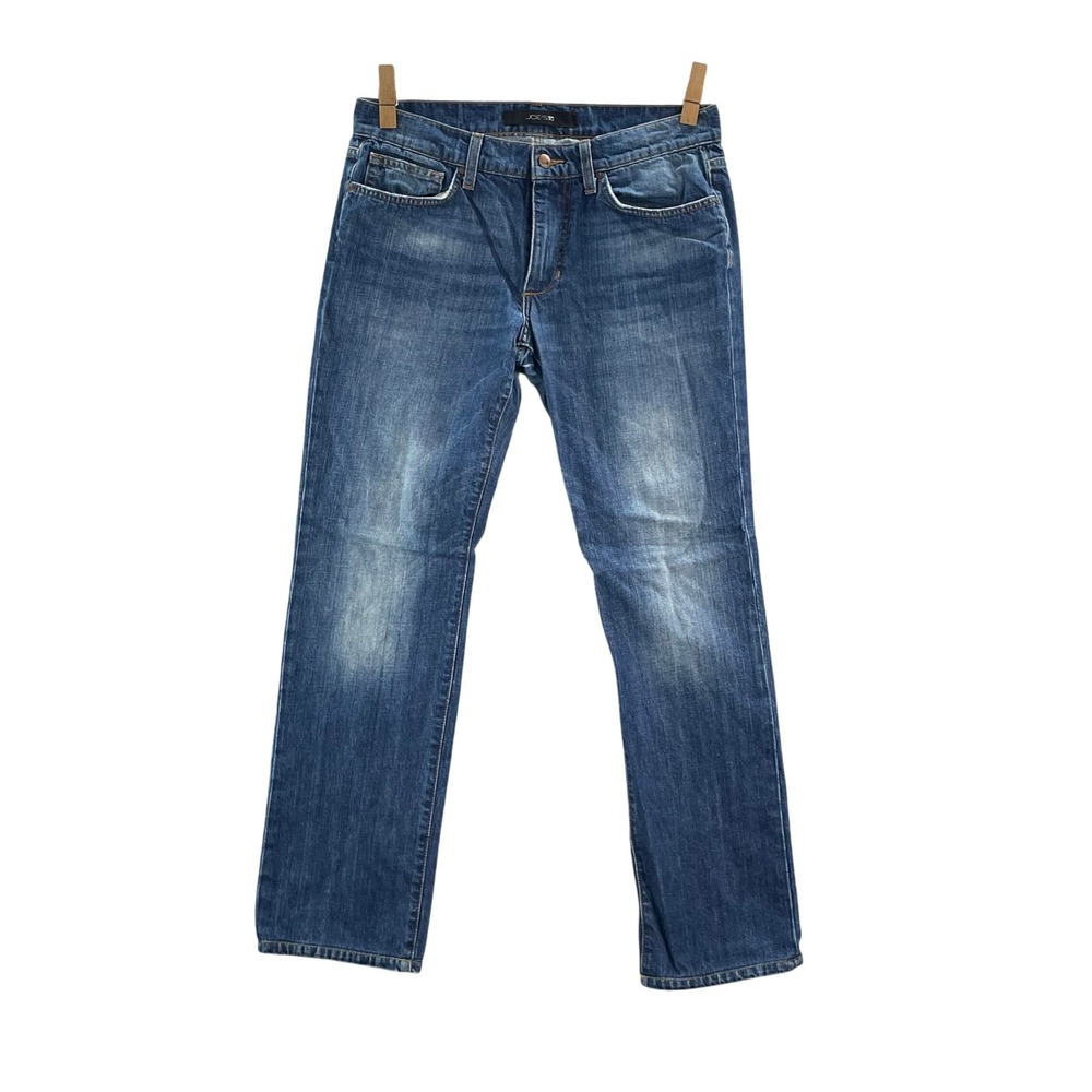 Joe's Jeans The Brixton Women 33X29 Blue Straight Leg Denim 100% Cotton Mid Rise